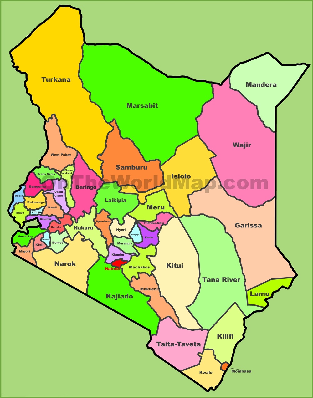 Kenya map